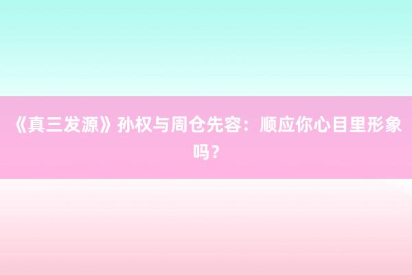 《真三发源》孙权与周仓先容：顺应你心目里形象吗？
